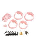 Not Regular Toys Degrading Bitchboy Pink Mini Cock Sissy Boy Chastity Cage - Image 3