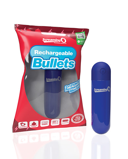 Screaming O Screaming O Rechargeable Bullets - Blue
