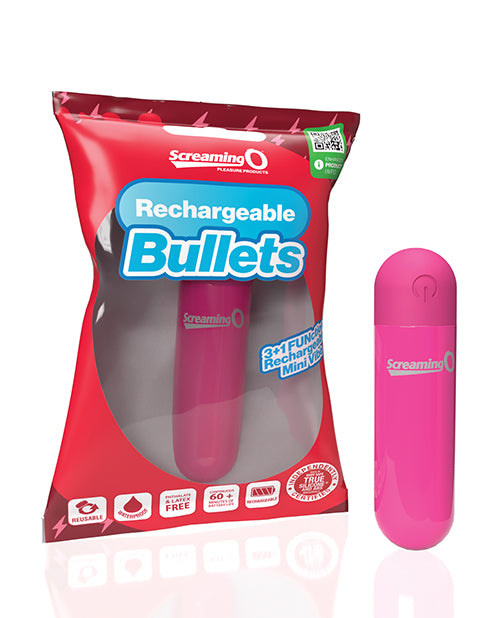 Screaming O Screaming O Rechargeable Bullets - Pink