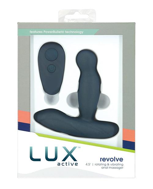 Lux Active Lux Active Revolve 4.5" Rotating & Vibrating Anal Massager - Dark Blue