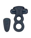 Lux Active Lux Active Triad 4.5" Vibrating Dual Ring w/Remote - Dark Blue - Image 3