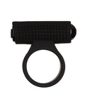 Power Bullet Cosmic Cock Ring w/Rechargeable Bullet - 9 Functions Black - Image 3