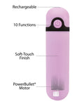 Swan Simple & True Rechargeable Vibrating Bullet - Purple - Image 5