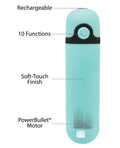 Swan Simple & True Rechargeable Vibrating Bullet - Teal - Image 4