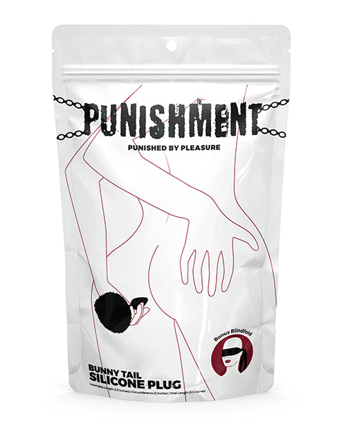 Punishment Punishment Bunny Tail Butt Plug - Black