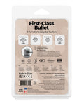 Power Bullet First Class Mini Rechargeable Bullet w/Crystal - 9 Functions Gun Metal - Image 2