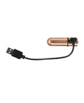 Power Bullet First Class Mini Rechargeable Bullet w/Crystal - 9 Functions Rose Gold - Image 5