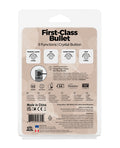 Power Bullet First Class Mini Rechargeable Bullet w/Crystal - 9 Functions Silver - Image 2