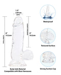 Crystal Addiction Crystal Addiction 6" Dong - Clear - Image 4