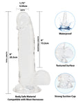 Crystal Addiction Crystal Addiction 8" Dong - Clear - Image 4