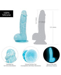 Addiction Addiction Luke Glow in the Dark 7.5" Dildo - Blue - Image 5