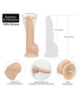 Naked Addiction Naked Addiction 8" Rotating & Vibrating Dong - Flesh - Image 5