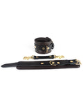 Spartacus Spartacus Wrist Restraints - Brown Leather w/Gold Accent Hardware - Image 2