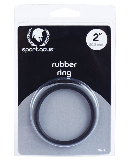 Spartacus Spartacus 2" Rubber Cock Ring - Black