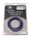 Spartacus Spartacus Seamless Stainless Steel C-Ring - Blue Pack of 3