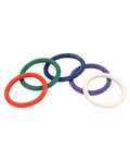 Spartacus Spartacus 1.5" Rubber Cock Ring Set - Rainbow Pack of 5 - Image 2