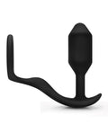 b-vibe b-Vibe Snug & Tug Weighted Silicone & Penis Ring - 128 g Black - Image 3
