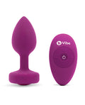 b-Vibe Remote Control Vibrating Jewel Plug (S/M) - Fuchsia (3)