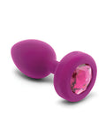 b-Vibe Remote Control Vibrating Jewel Plug (S/M) - Fuchsia (4)