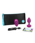 b-Vibe Remote Control Vibrating Jewel Plug (S/M) - Fuchsia (5)