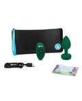 b-Vibe Remote Control Vibrating Jewel Plug (M/L) - Emerald Green (5)