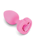 b-vibe b-Vibe Vibrating Heart Plug S/M - Pink - Image 4
