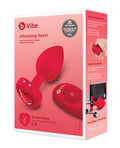 b-vibe b-Vibe Vibrating Heart Plug M/L - Red