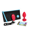 b-vibe b-Vibe Vibrating Heart Plug M/L - Red - Image 5