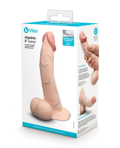 b-vibe b-Vibe Slipskin 8" Curvy - Cream