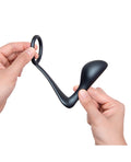 b-vibe b-Vibe Butties Ringer Cock Ring & Prostate Plug - Black - Image 4