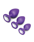 b-vibe Jeweled Butties Bundle 3-Piece Anal Training Set - Image 2