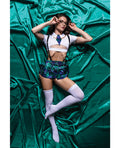 Role Play Role Play Sultry School Babe 6 pc Set Green M/L
