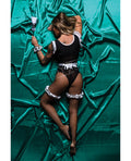 Role Play Role Play Mischievous Maid 6 pc Set Black/White M/L - Image 2