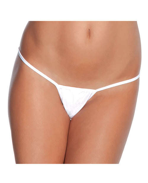 Coquette Low Rise Lycra G-String White XL