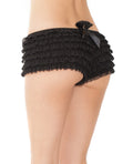 Coquette Ruffle Shorts w/Back Bow Detail Black OS/XL - Image 2