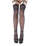 Coquette Sheer Thigh High Stocking Black O/S - Image 2