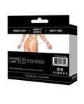 Coquette Satin Ribbon w/Elastic Harness & Cuffs Set - White/Gold O/S - Image 4