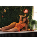 Coquette Mango Obsession Lace & Mesh Babydoll w/G-String - Orange QN - Image 4