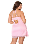 Coquette Kissed by Satin Underwire Chemise - Pink 1X/2X - Image 2