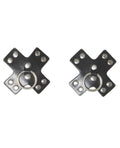 Coquette Studded Cross Reusable Pasties - Black O/S