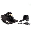 CB-6000 CB-3000 3" Cock Cage & Lock Set - Black - Image 4