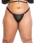 Darque Darque PVC Thong w/Adjustable Waist Straps Black OS/XL - Image 3