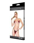 Darque Darque Pasties w/G-String - Red/Black O/S - Image 3
