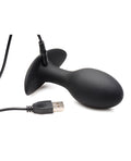Rooster Curve Toys Rooster Rumbler Vibrating Silicone Anal Plug Large - Black - Image 5