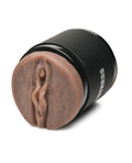 Mistress Curve Toys Mistress Double Shot Mini Masturbator Mouth & Pussy - Dark - Image 3