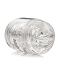 Mistress Curve Toys Mistress Double Shot Mini Masturbator Mouth & Pussy - Clear - Image 2