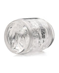 Mistress Curve Toys Mistress Double Shot Mini Masturbator Mouth & Pussy - Clear - Image 3