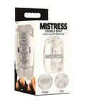 Mistress Curve Toys Mistress Double Shot Pussy & Ass Mini Masturbator - Clear