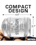 Mistress Curve Toys Mistress Double Shot Pussy & Ass Mini Masturbator - Clear - Image 5