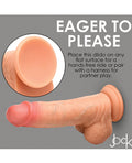 Jock Curve Toys Jock Real Skin Silicone 8" Dildo w/Balls - Image 5